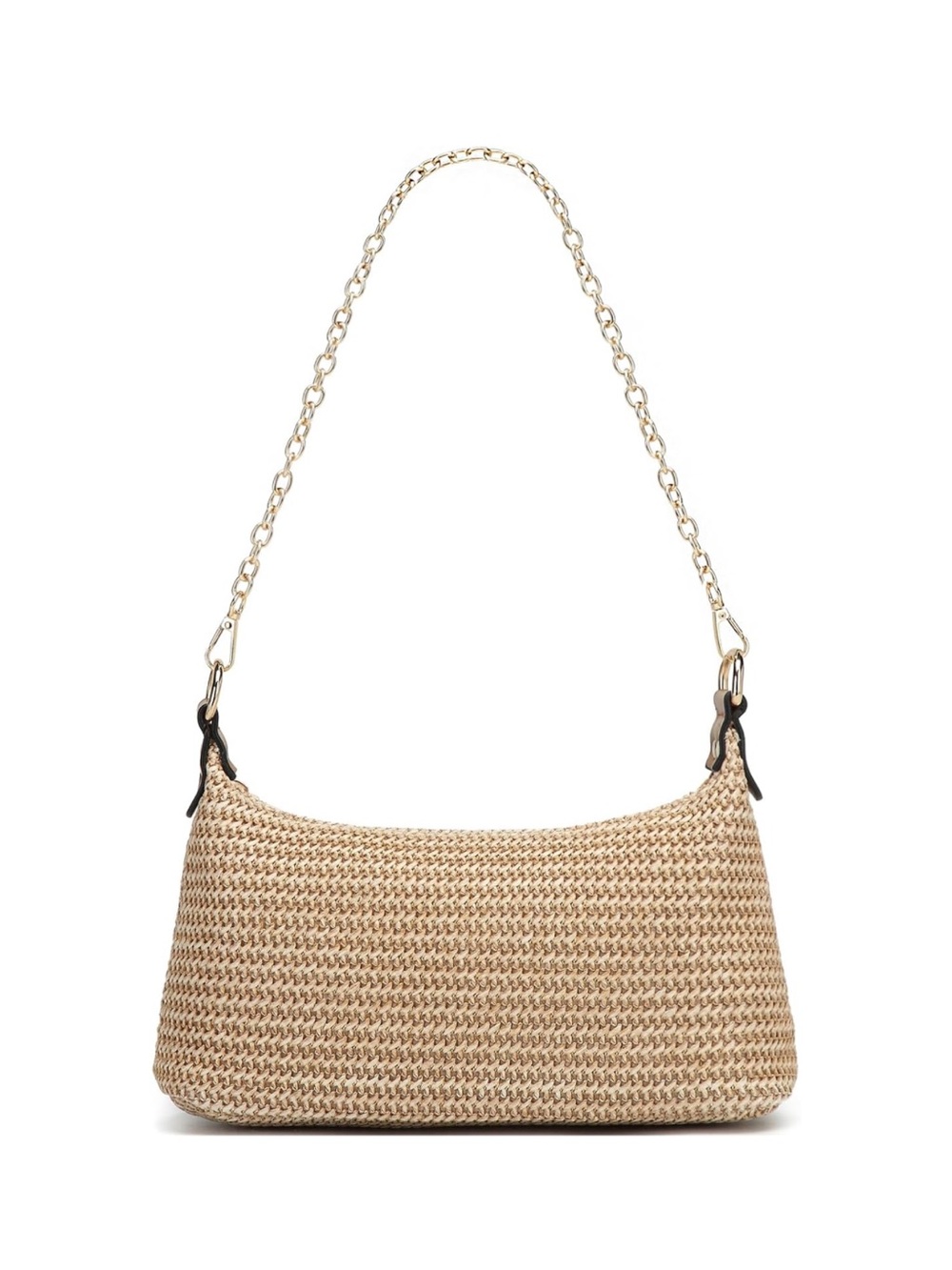 Amazon 🤎 Woven Chain-Handle Shoulder Bag in Natural NWOT